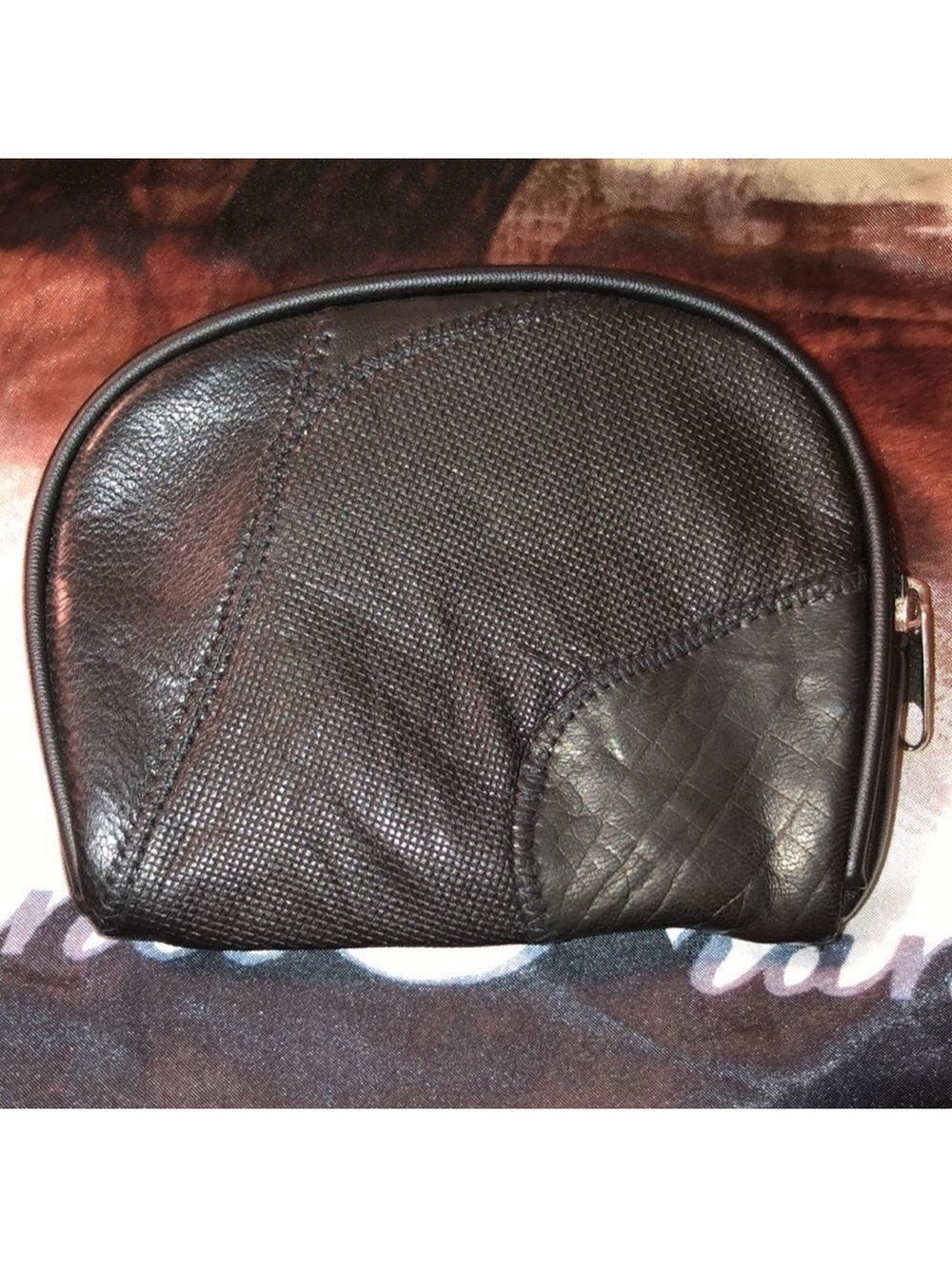Patch Black Leather Small Zip Wallet - Picture 2 of 10